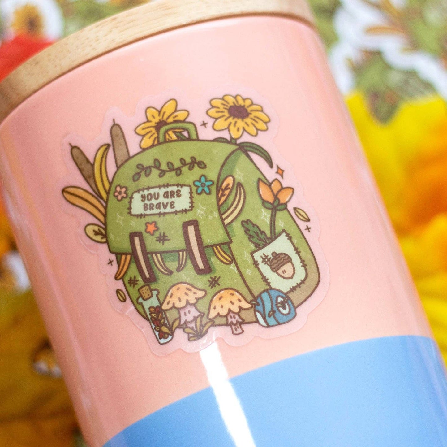 Nature Backpack Clear Sticker