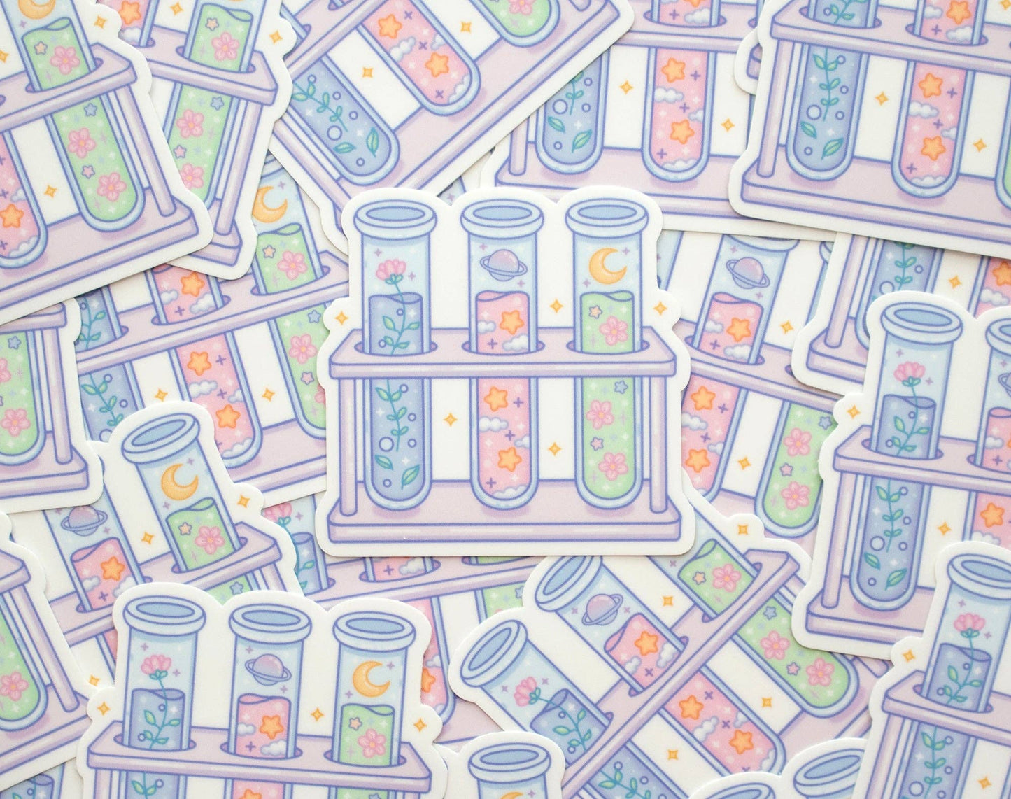 Dreamy Test Tubes Vinyl Decal Sticker