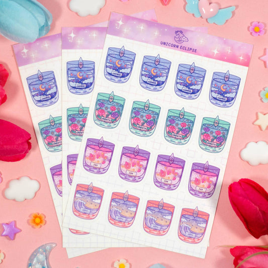 Affirmation Candles Sticker Sheet