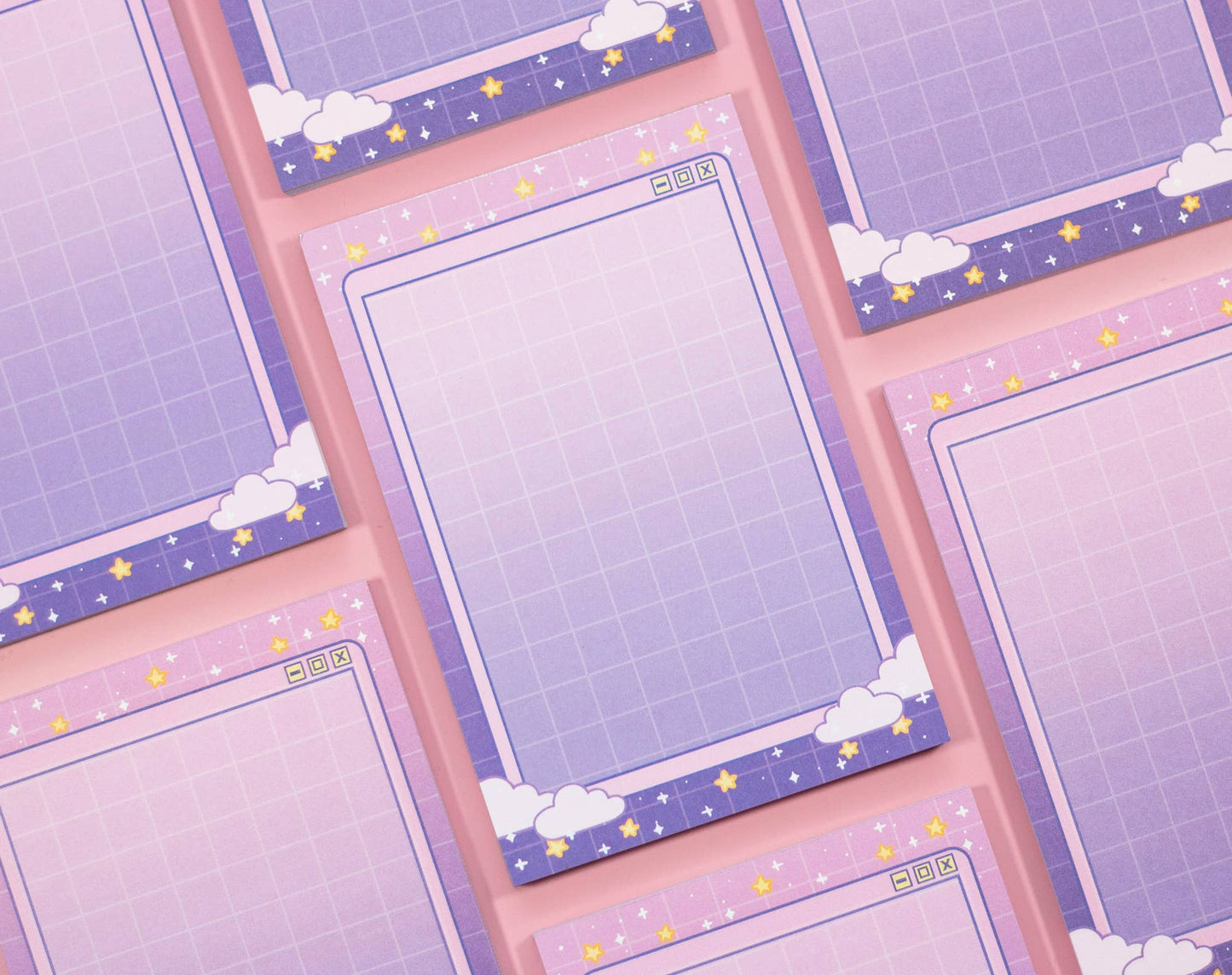 Violet Gradient Clouds Notepad