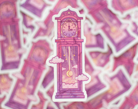 Dreamy Grandfather Clock Vinyl Decal Sticker