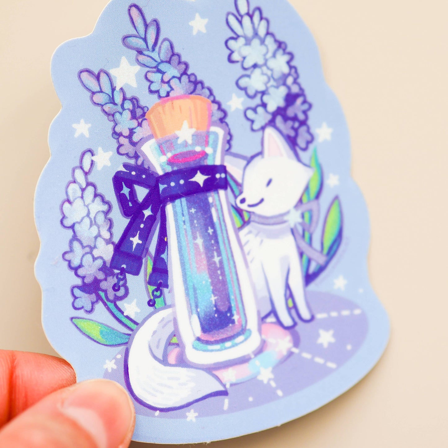 Icy Lavender Ink Potion Vinyl Holographic Sticker