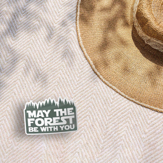 May the Forest Be With You Funny Nature Sticker