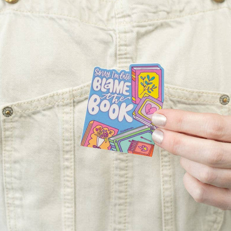 Sorry I'm Late, Blame the Book Vinyl Sticker Decal