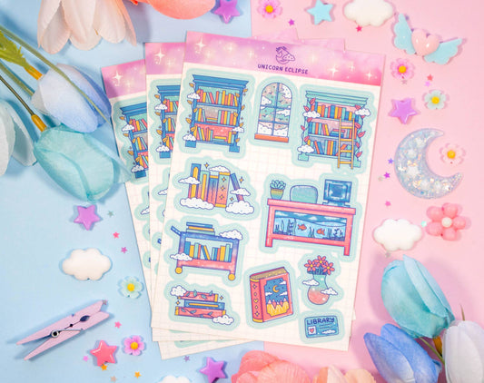 Library of Worlds Sticker Sheet