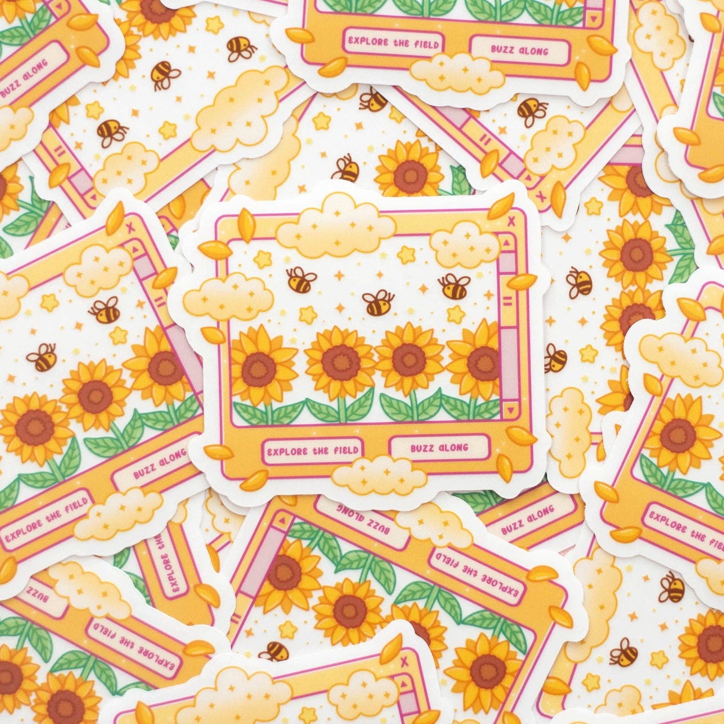 Sunflower Dreams Clear Sticker
