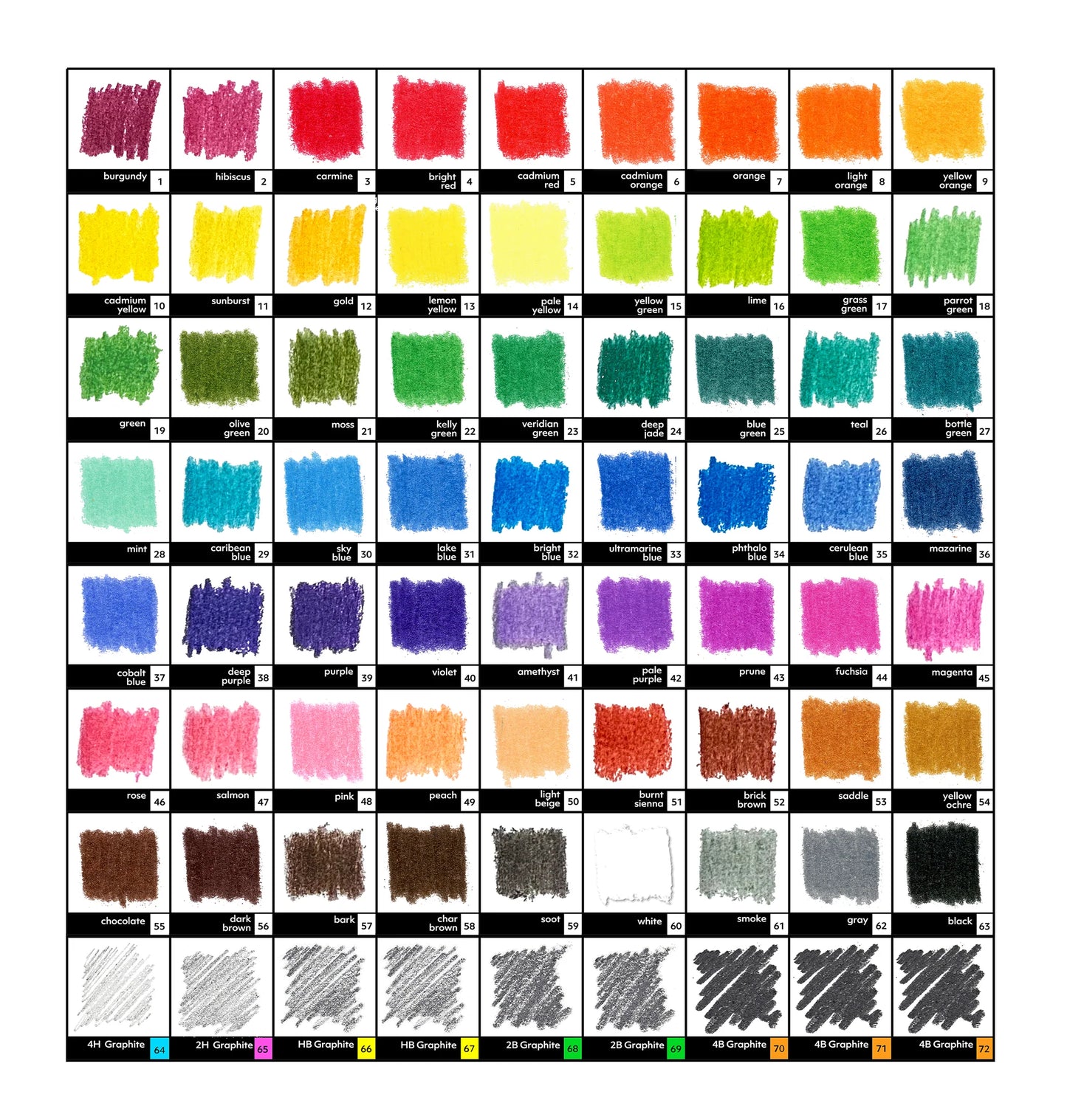 Deluxe Artist Lead Holder Set, 72 Colors by With.