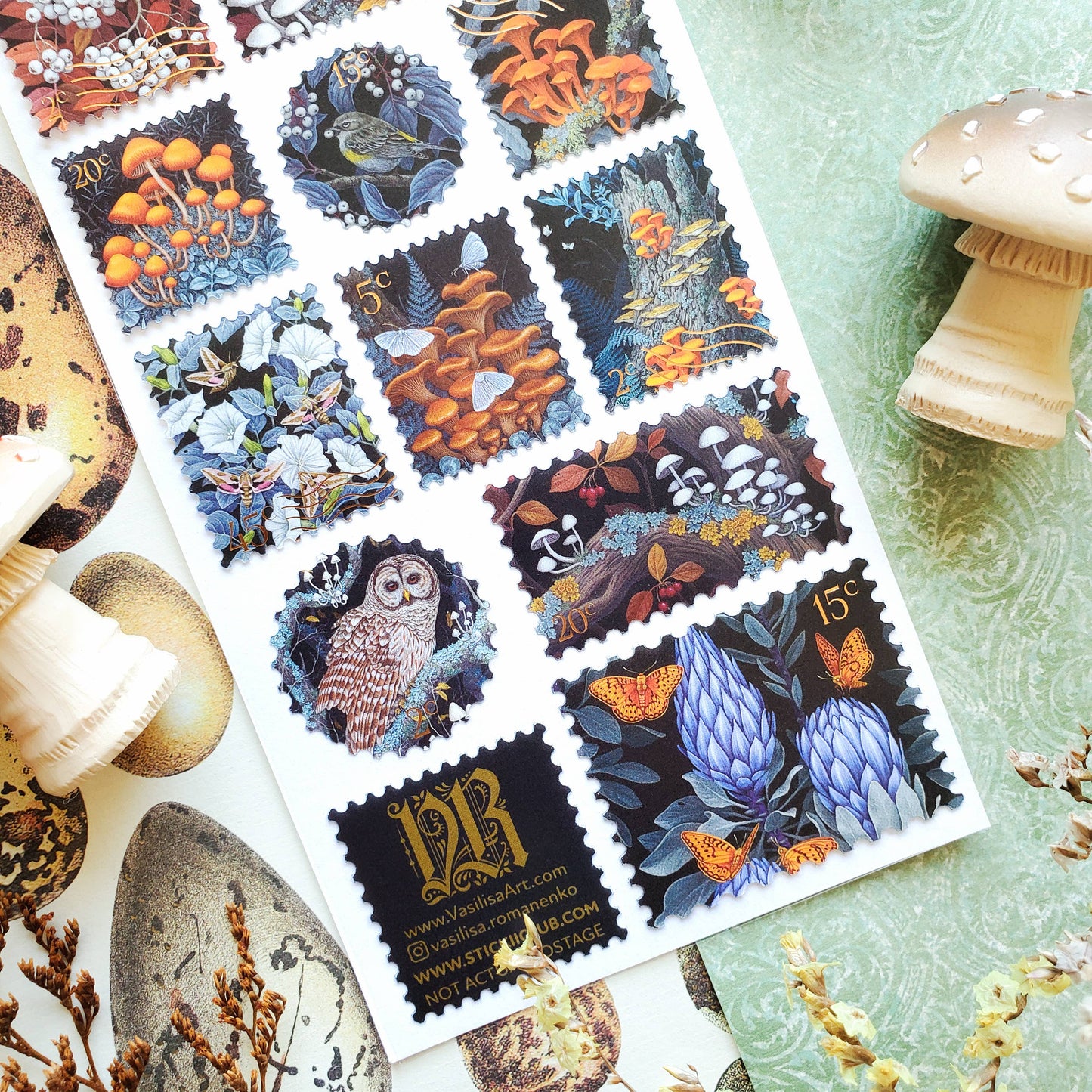 Enchanted Forest Blooms Sticker Sheet