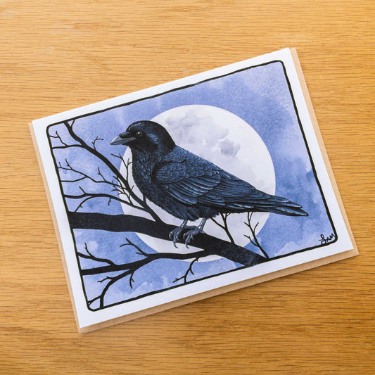 Raven Moon Greeting Card
