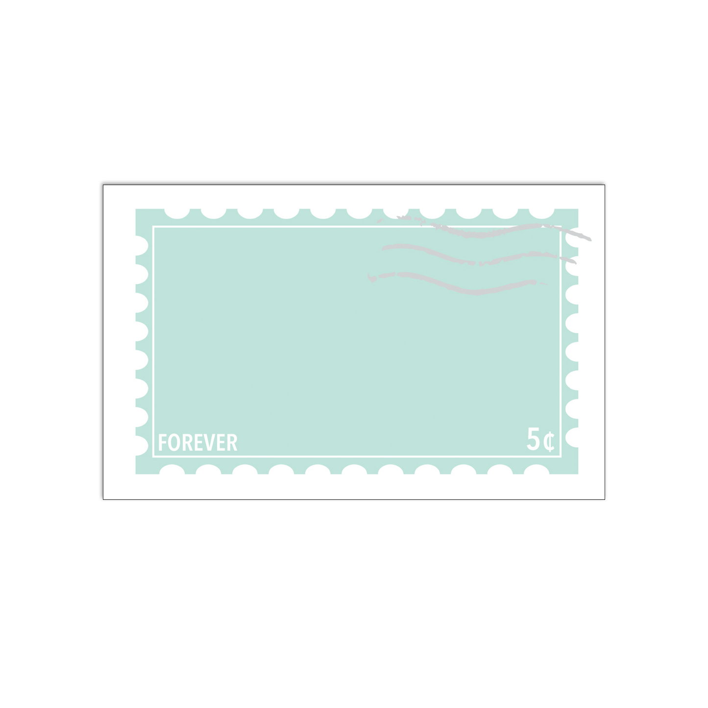 Seafoam Forever Stamp Minis™ - Flat Notecard Set of 60