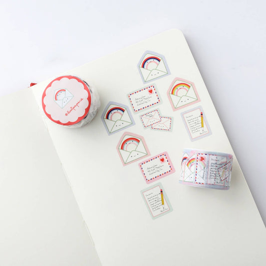 Rainbow Snail Mail Parade Overlap Washi Tape