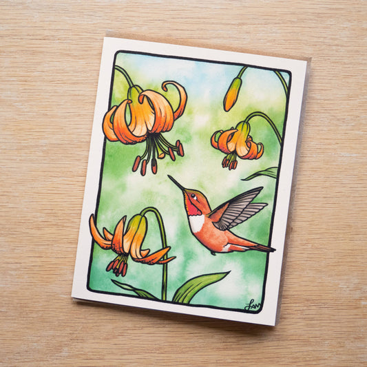 Rufous Hummingbird Greeting Card