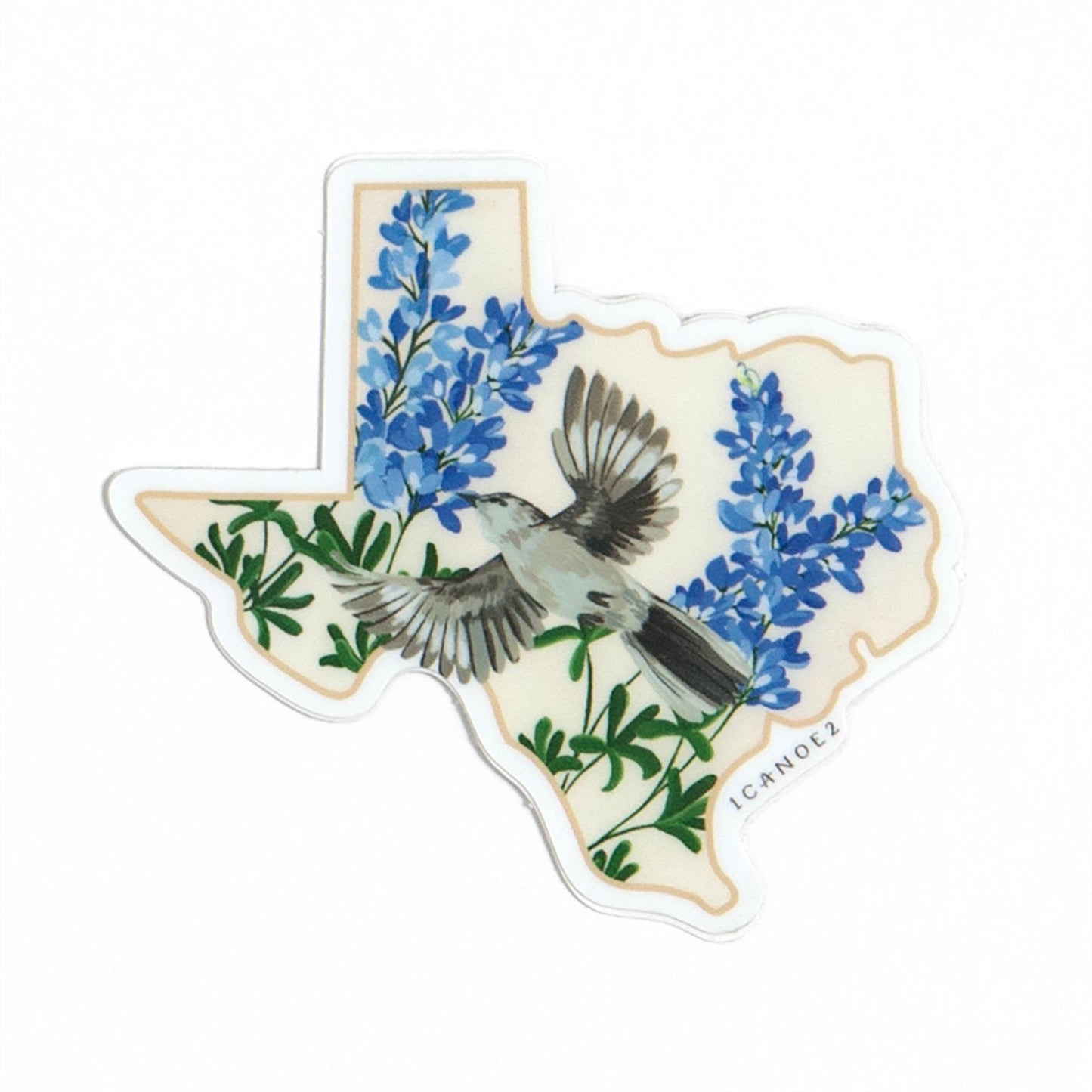 Birds & Blooms Texas Decal Sticker