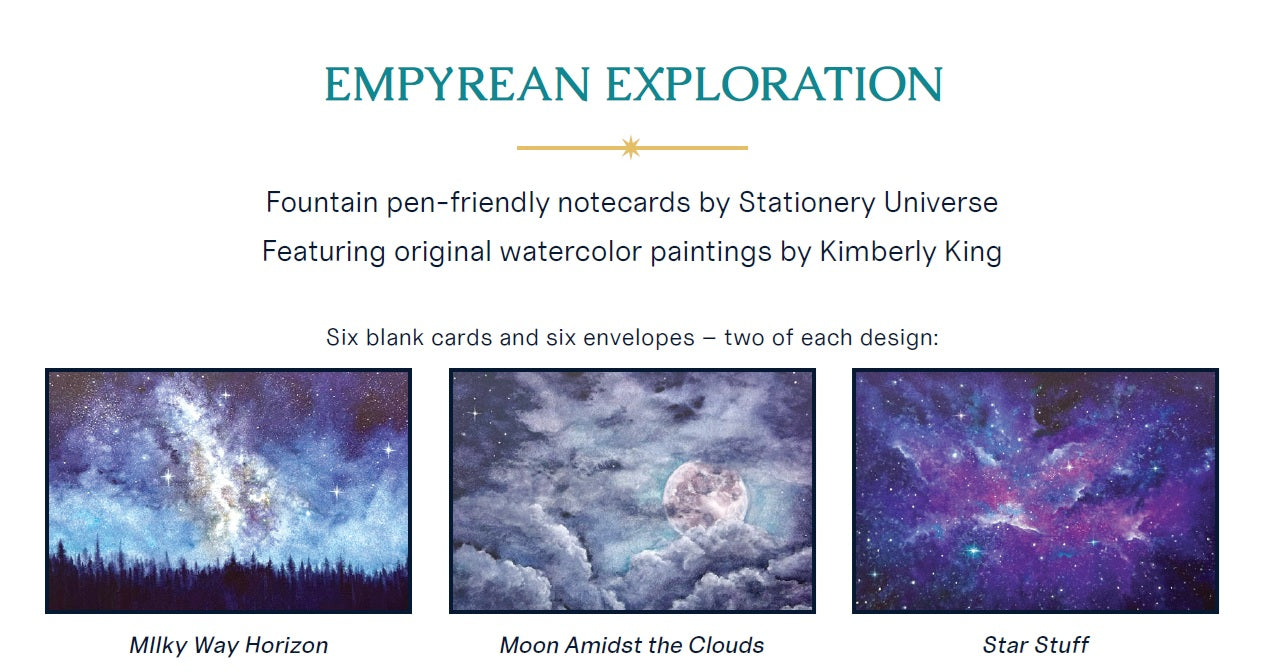 Empyrean Exploration - Set of 6 Cards and Envelopes