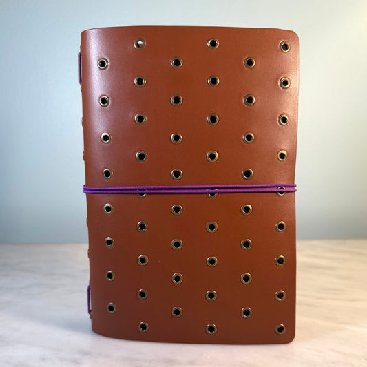 Niko: B6 Trifold Notebook Cover in Chocolate by Imperfect Concepts