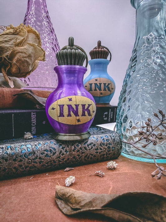 Illuminated Ink Bottle: Light Up Clicker Keychain by Kaleidocraft - Stationery Universe Exclusive