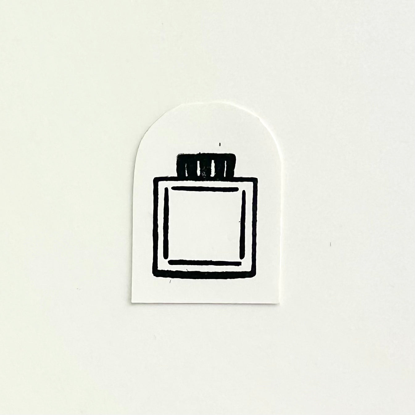 Mini ink bottle stamp, design #2