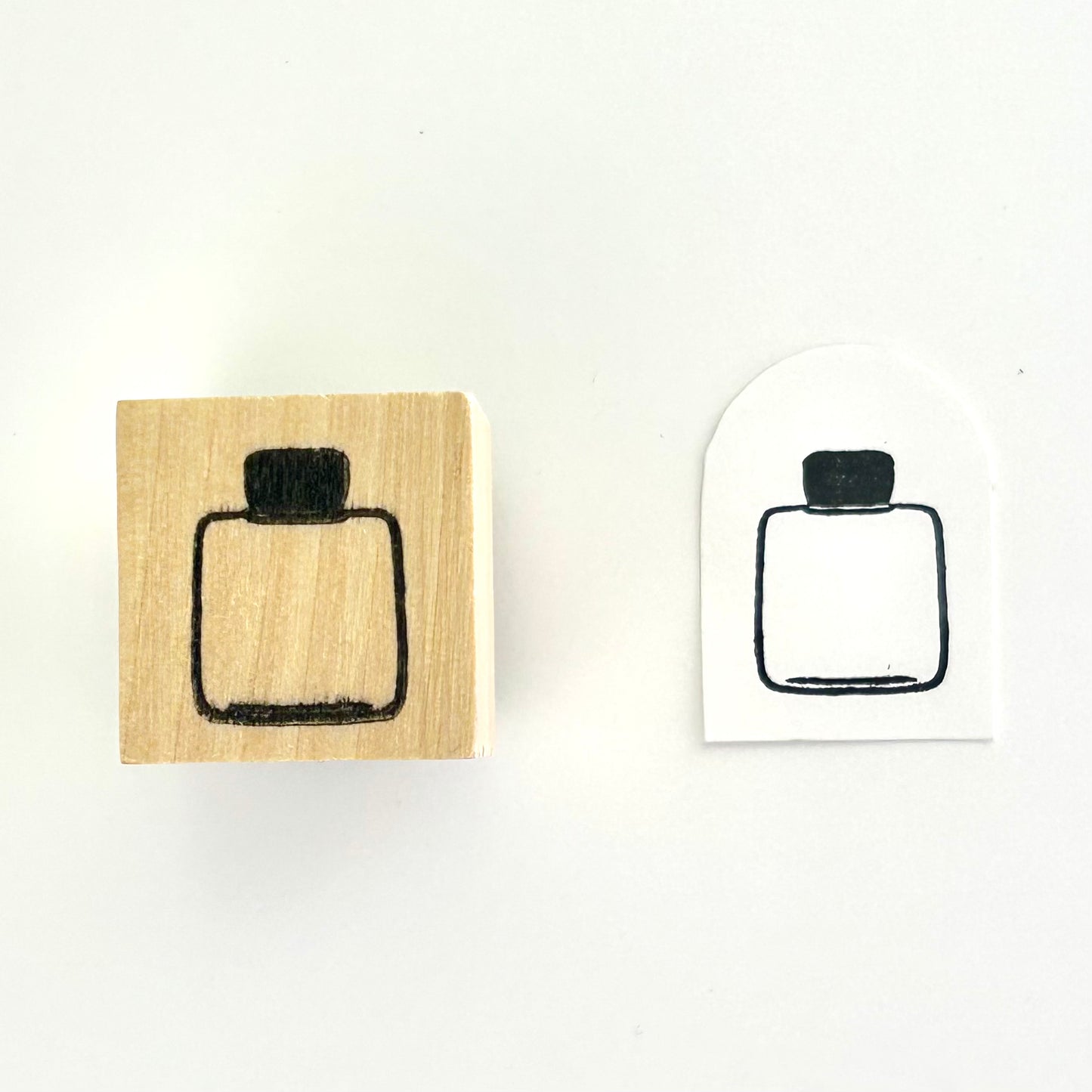 Mini ink bottle stamp, design #4