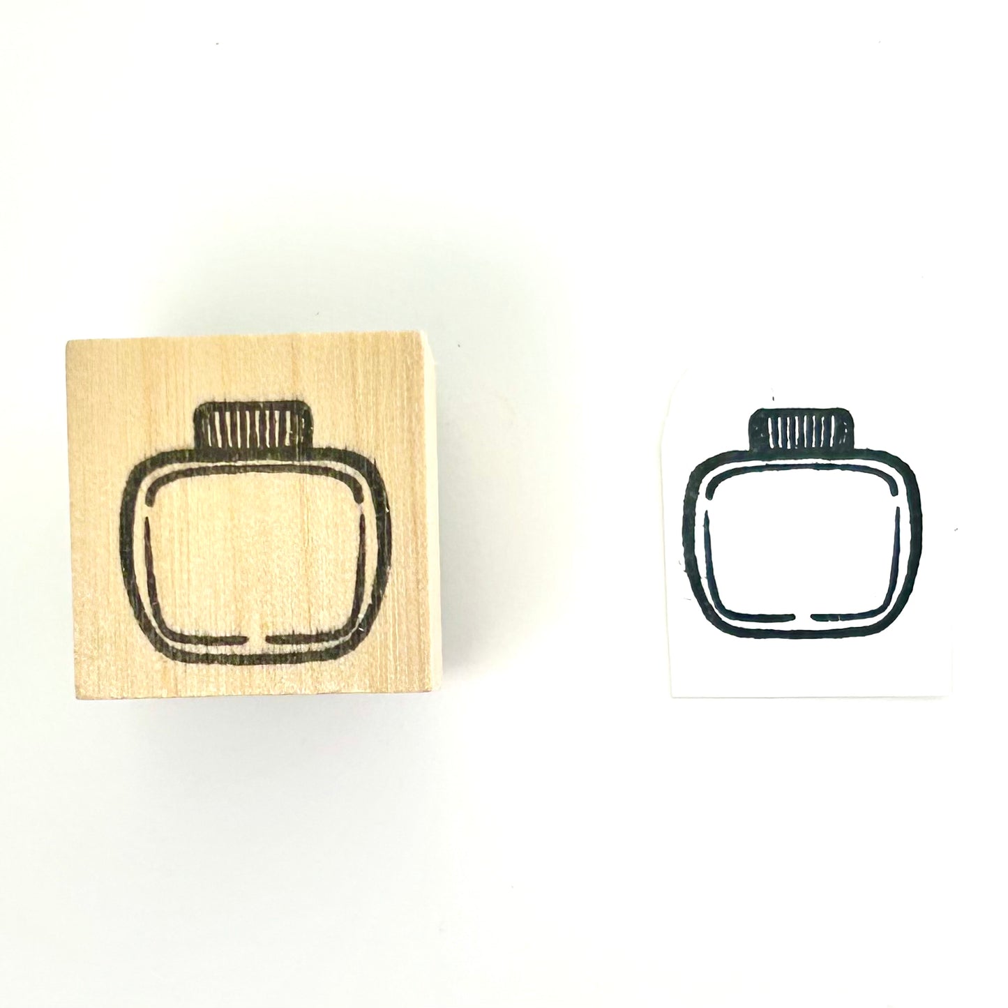 Mini ink bottle stamp, design #5