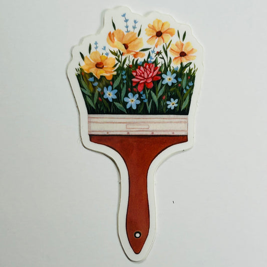 Floral Paintbush sticker