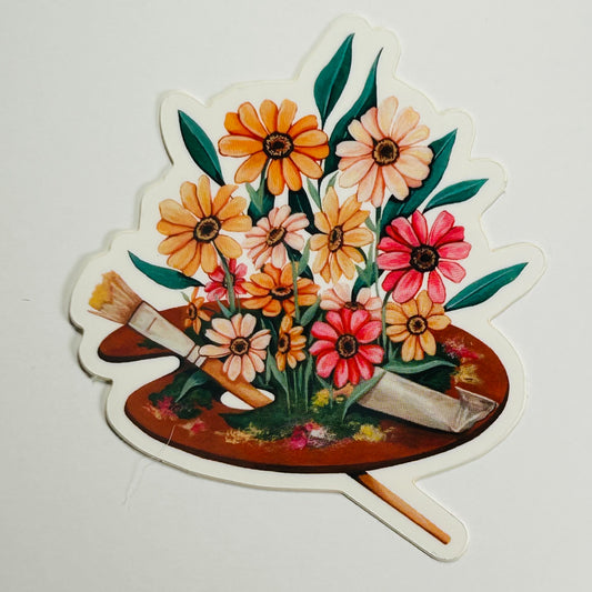 Floral Paint Palette sticker