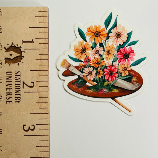 Floral Paint Palette sticker