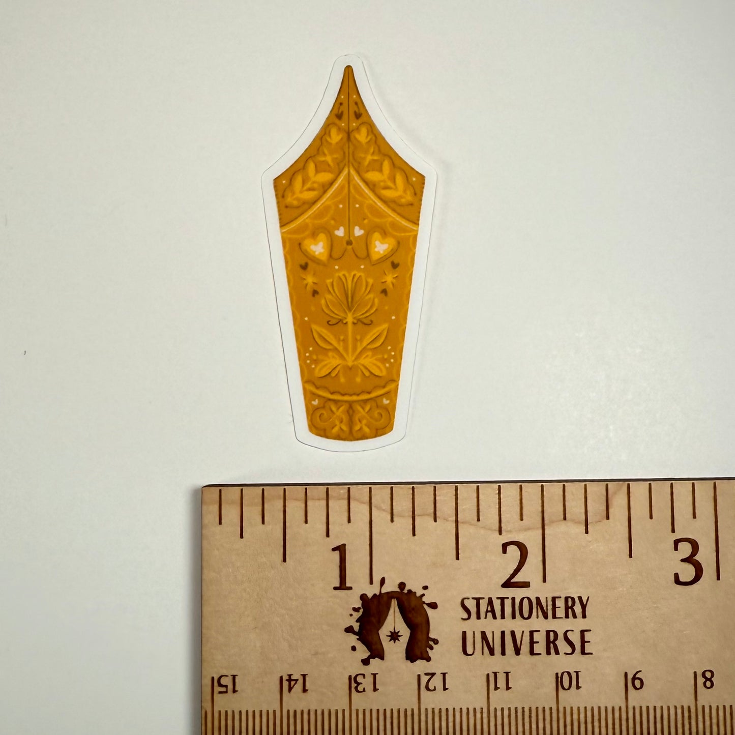 Golden Decorated Nib sticker
