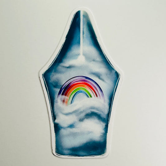Rainbow Fountain Pen Nib sticker
