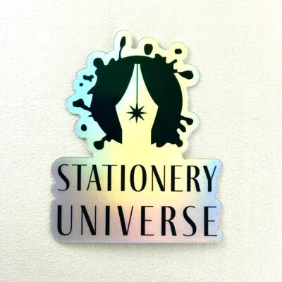 Stationery Universe holographic logo sticker