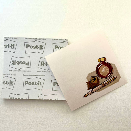 Ink and fountain pen sticky notes