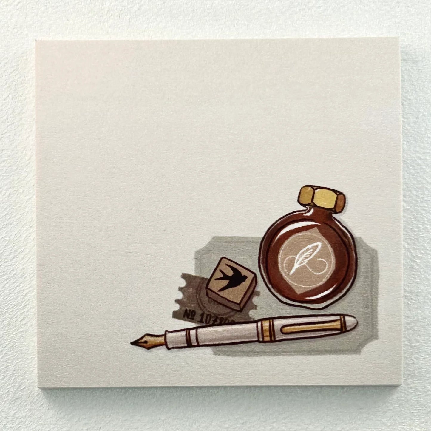 Ink and fountain pen sticky notes