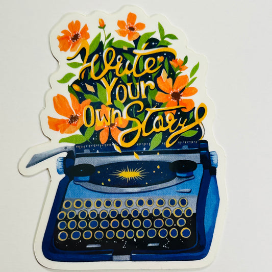 Write Your Own Story Typewriter sticker