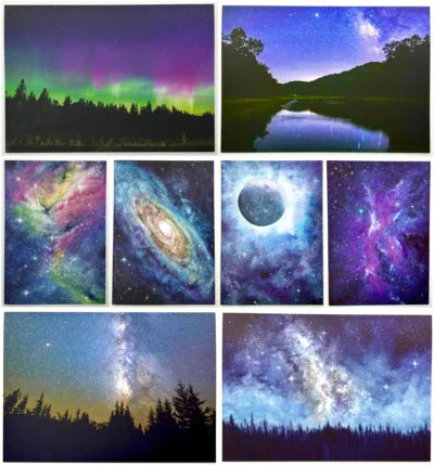Choose your own six pack of Stationery Universe notecards