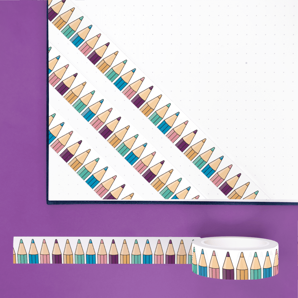Pencil Tips washi tape (vertical pencils)