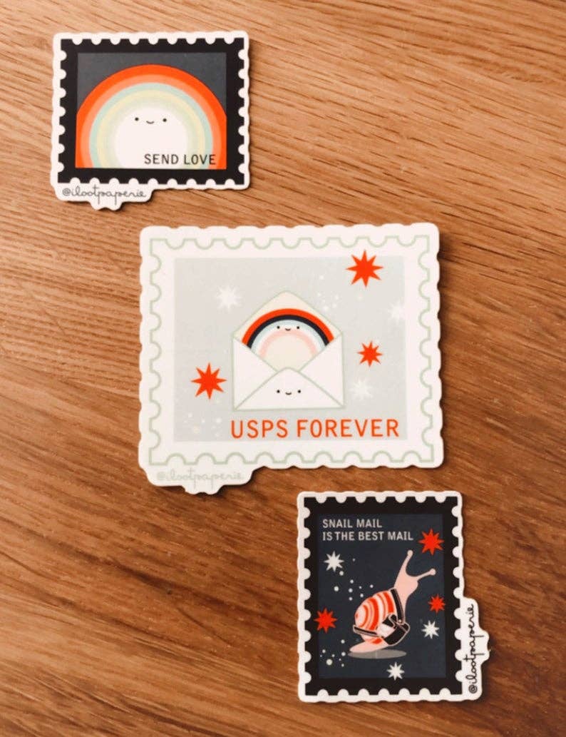USPS Forever Stamps Love, Pack of 3 Stickers