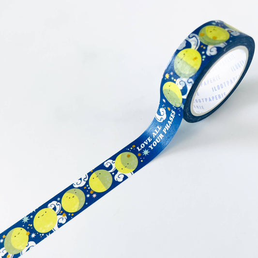 Love All Your Phases Moon Gold Foil Washi Tape