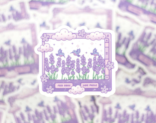 Lavender Dreams Clear Vinyl Decal Sticker