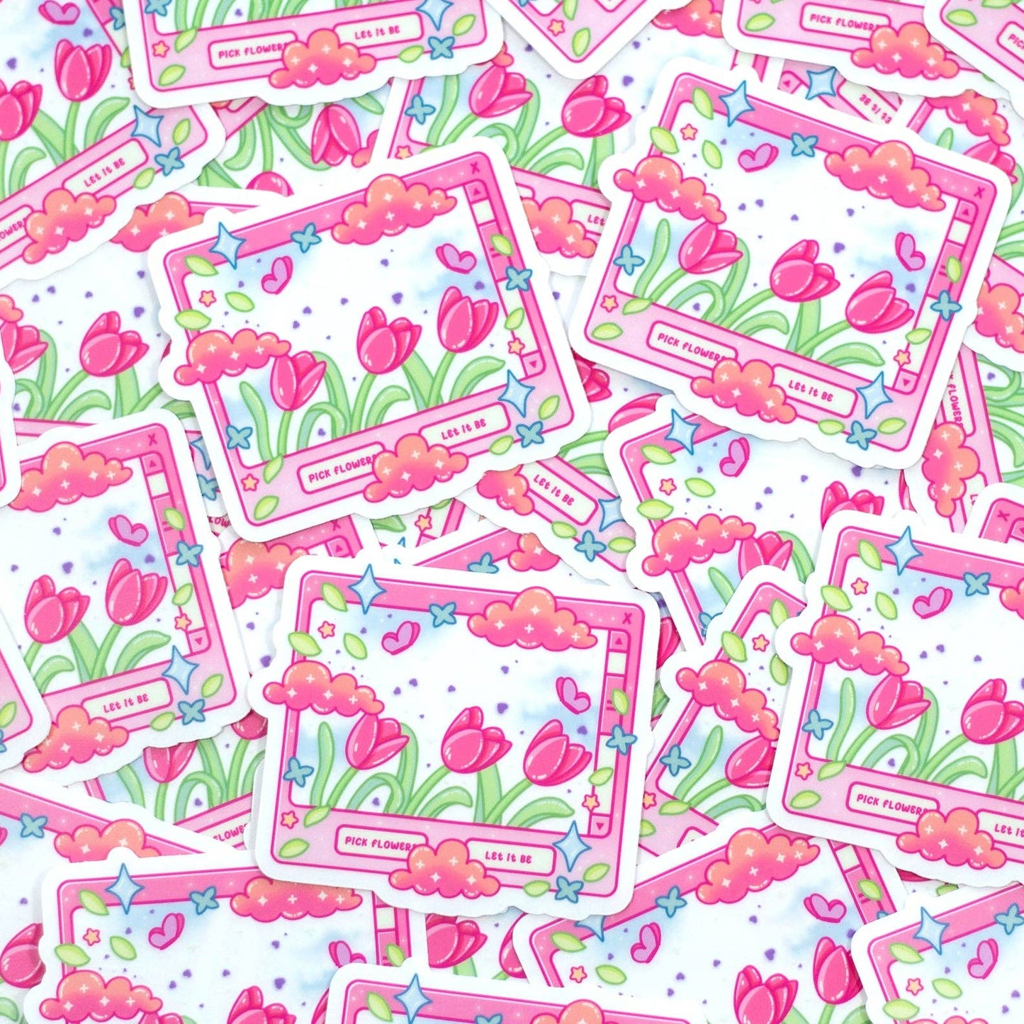 Tulip Dreams Clear Sticker