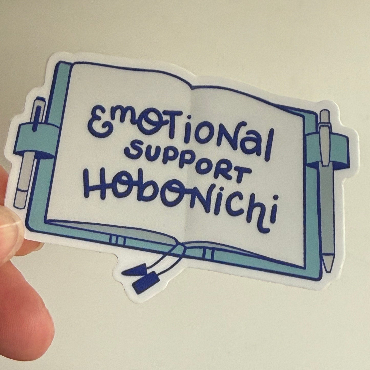 Emotional Support Hobonichi Vinyl Decal Sticker