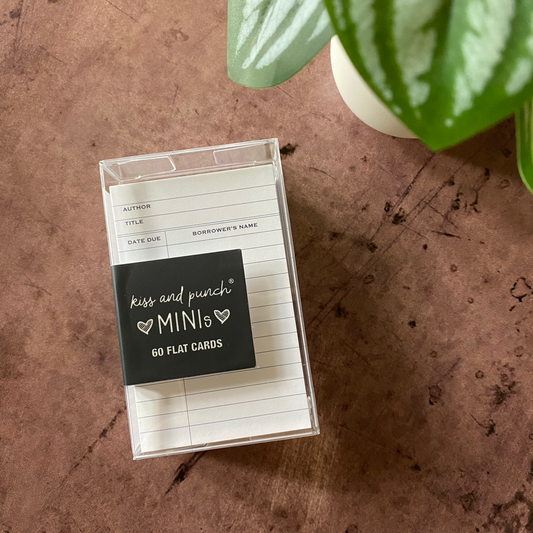Library Card Minis™ - White - 60 Flat Notecards