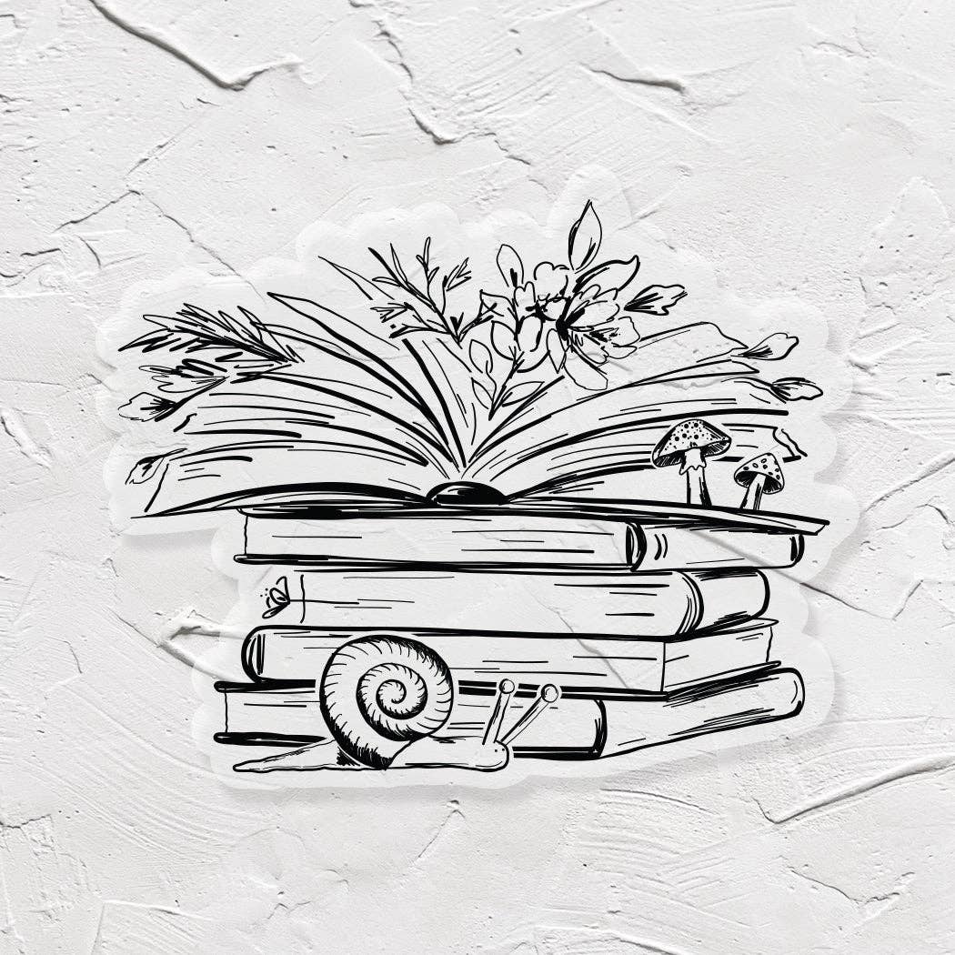 Flourish Book with Florals Sticker