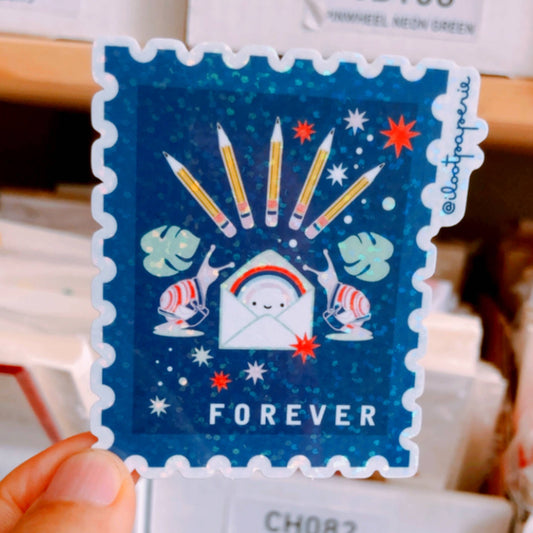 Snail Mail Forever Glitter Sticker