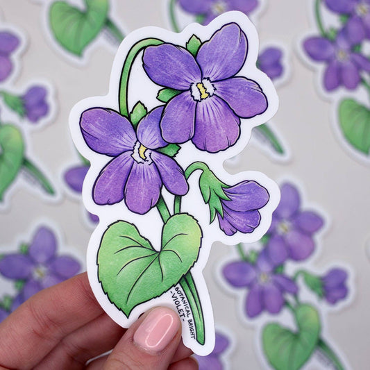 Violet Flower Vinyl Decal Sticker