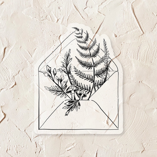 Flourish Floral Envelope Sticker