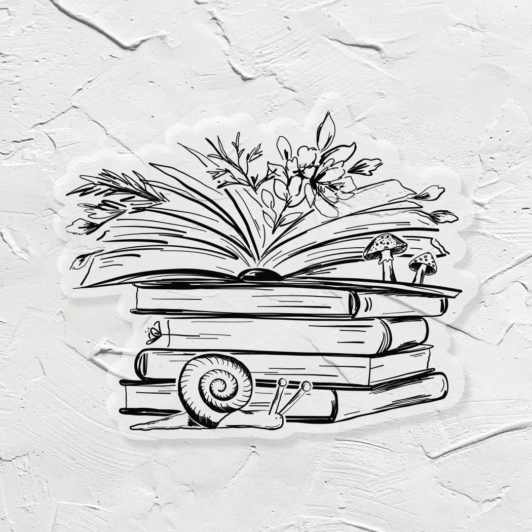 Flourish Book with Florals Sticker