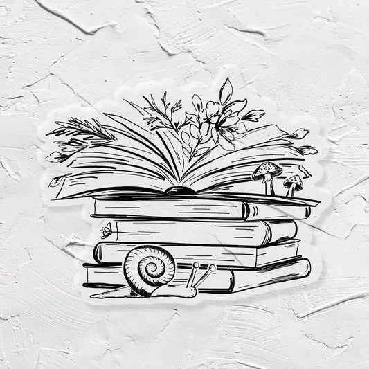 Flourish Book with Florals Sticker