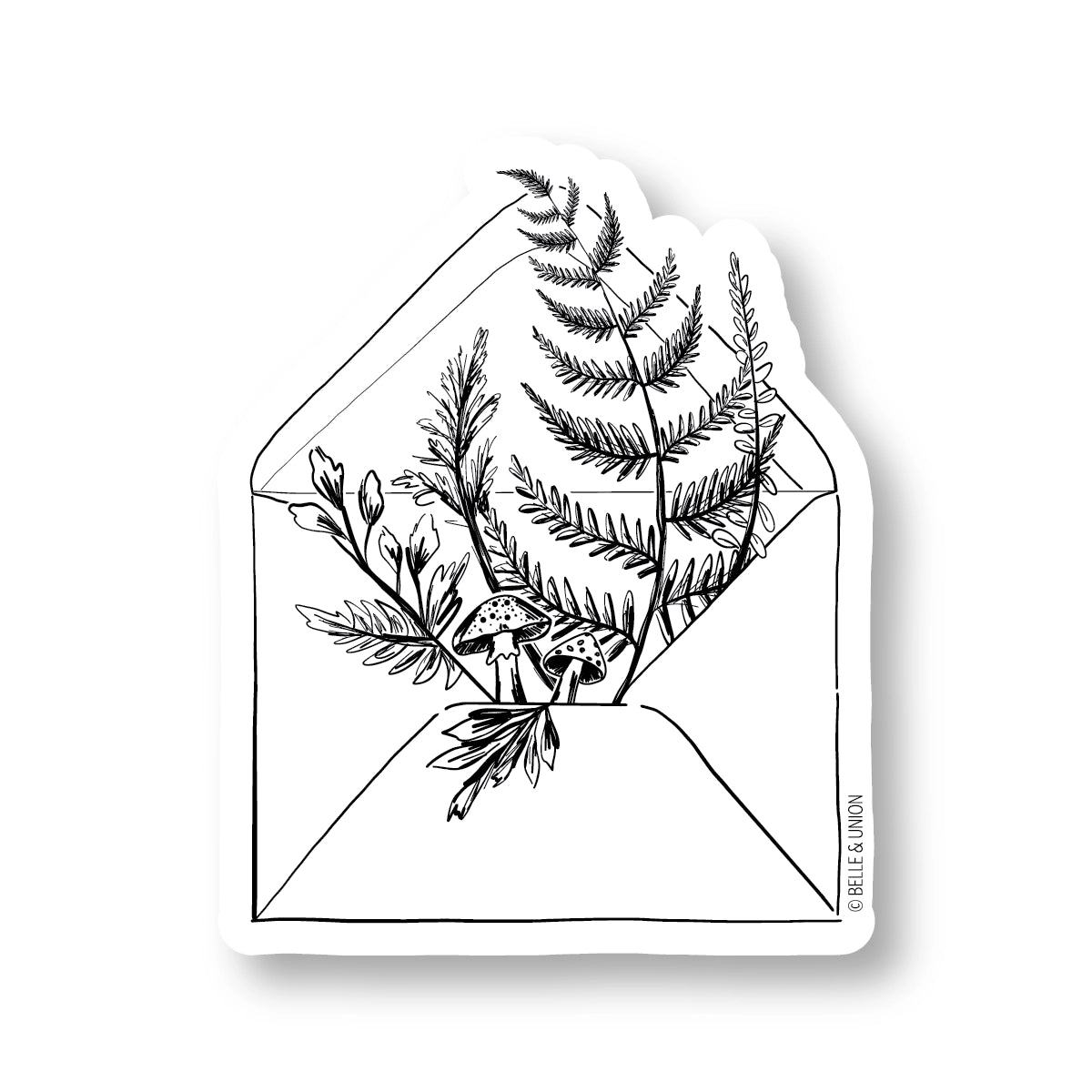 Flourish Floral Envelope Sticker