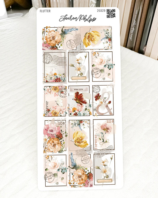 Flutter Collection Sticker Sheet Bundle of 6 by Lauren Phelps Designs