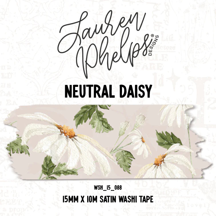 Neutral Daisy Washi - Lauren Phelps Design
