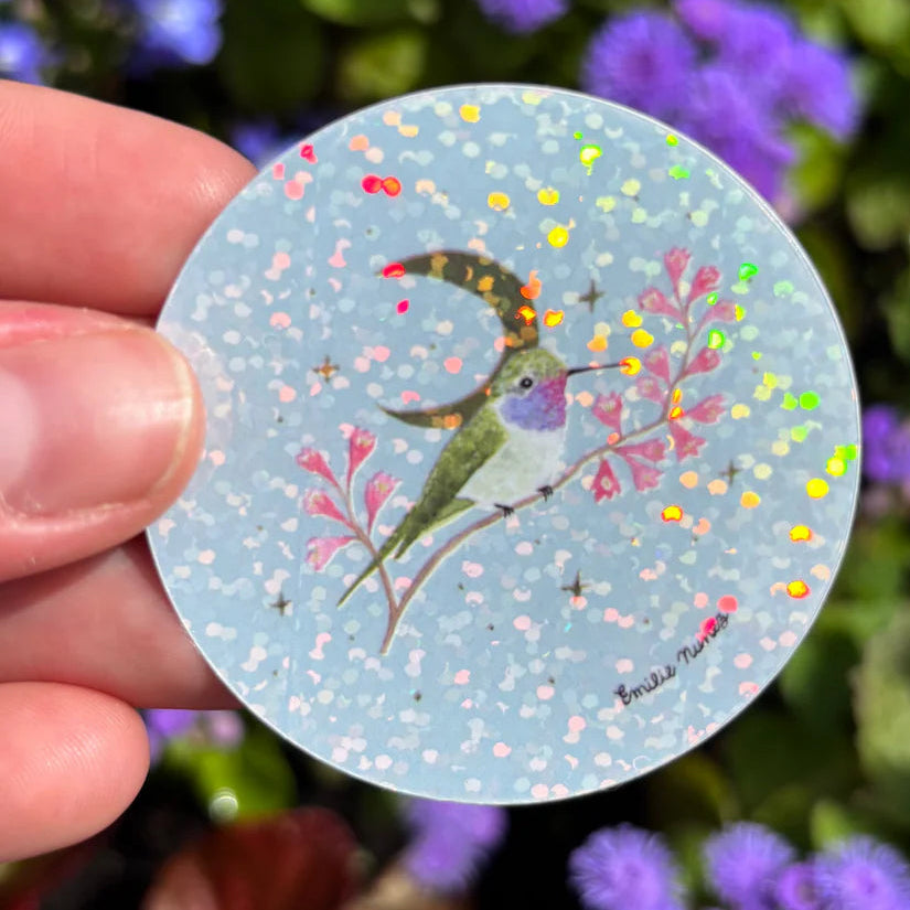 Oasis Hummingbird Glitter Sticker
